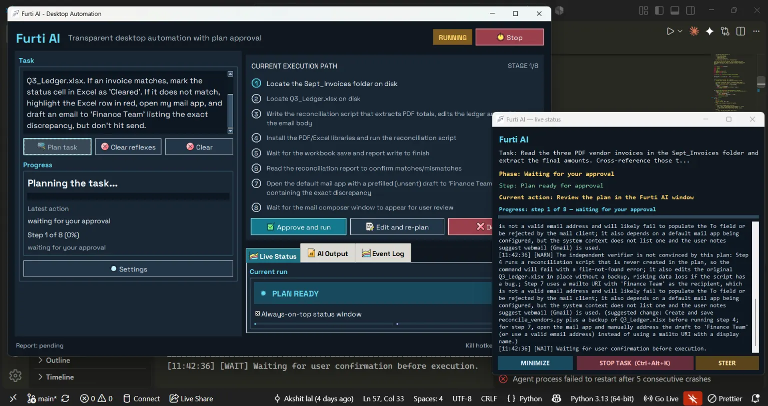 Furti AI autonomous desktop agent